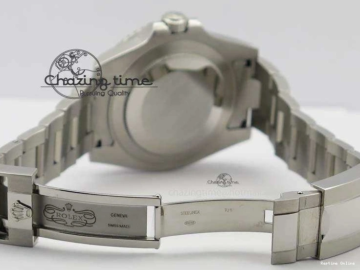 0226 Soft GMT-Master II 116759 SS Bp-Maker Black Ruby Crystal Diamond Dial On SS Bracelet A 3766